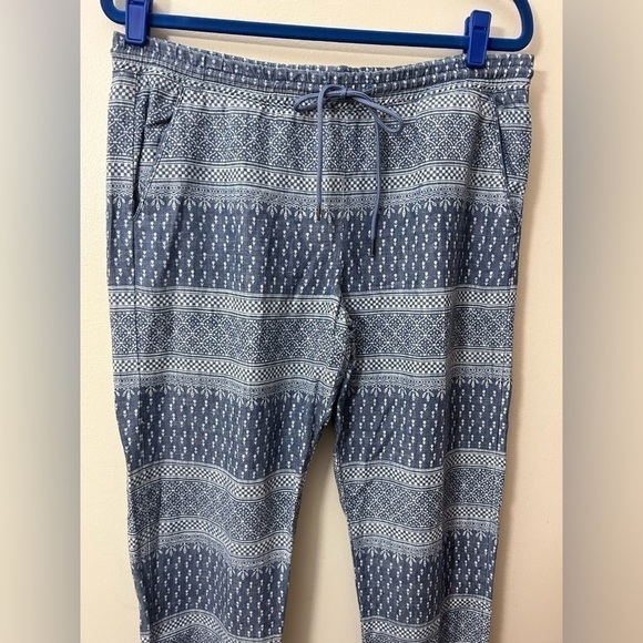 Level 99 Womens Linen Blend Mid Rise Pull On Chambray Printed Joggers Size M - Picture 5 of 14